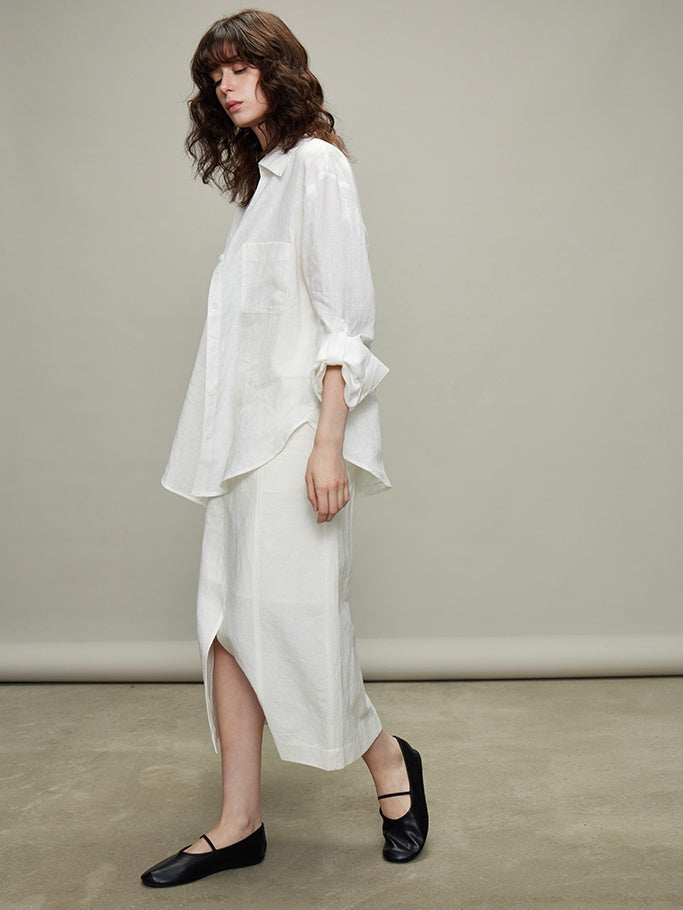 Thin Long-Sleeved Shirts &amp; Wide Pants_BDHL6329