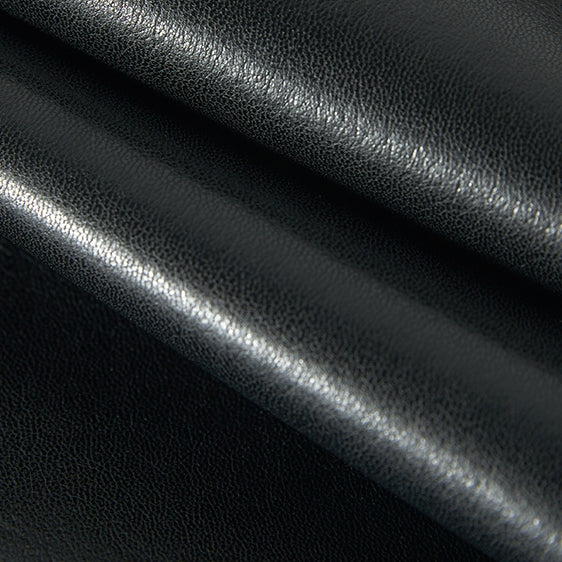 Black PU Leather Straight Pants_BDHL6764
