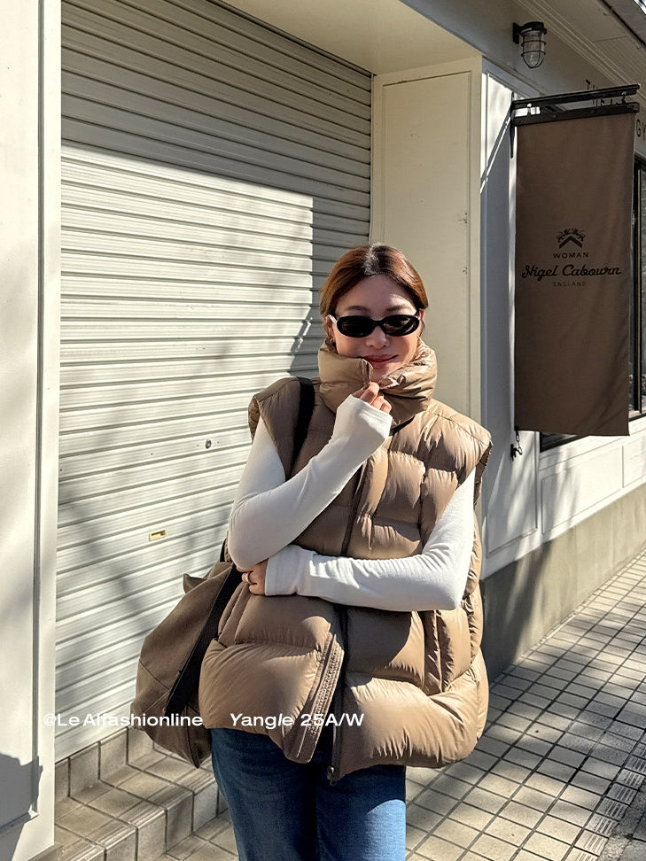 立領羽絨背心外套_BDHL8052