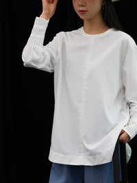 Round Hem Long Sleeved Shirt_BDHL7255