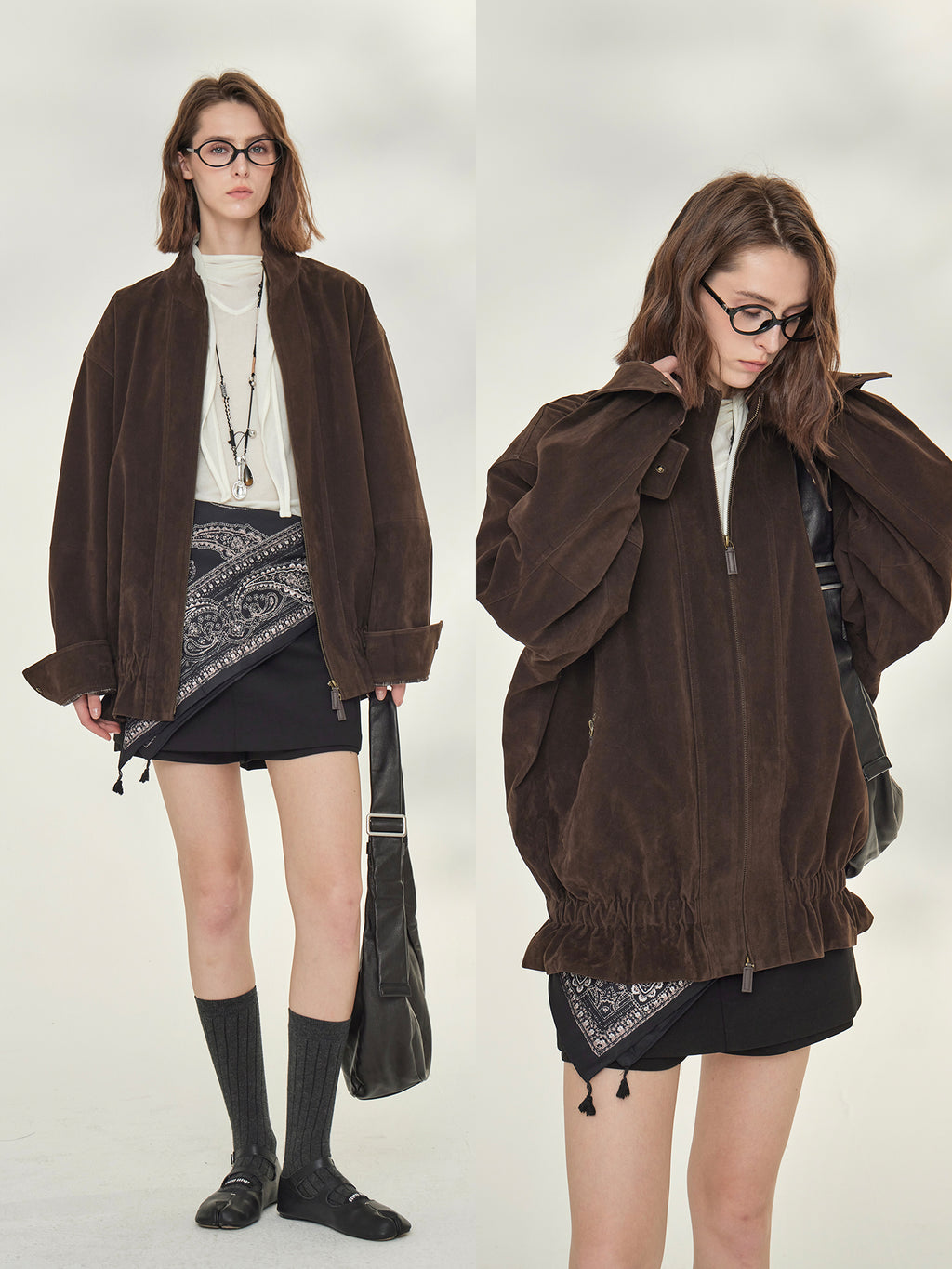 Retro Suede Brown Jacket_BDHL7738