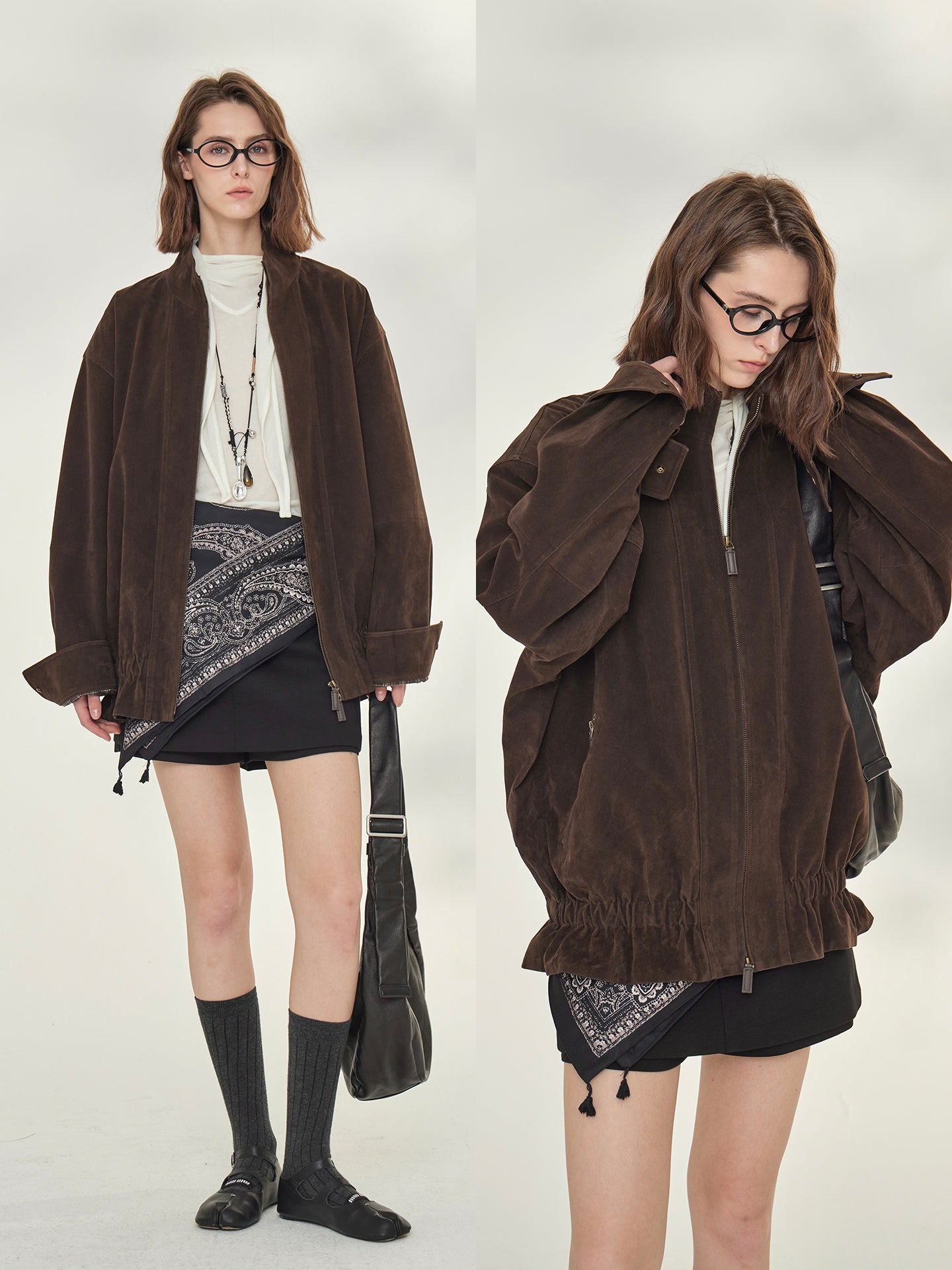 Retro Suede Brown Jacket_BDHL7738