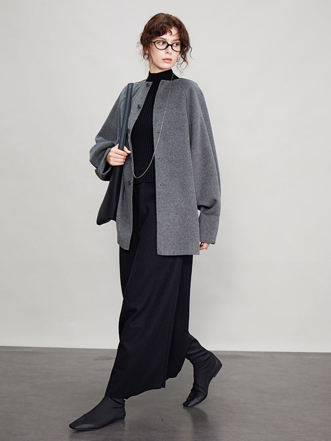 Sleeve Tuck Loose Reversible Coat_BDHL6707