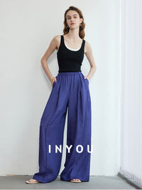 High Waist Draped Mop Pants_BDHL6150