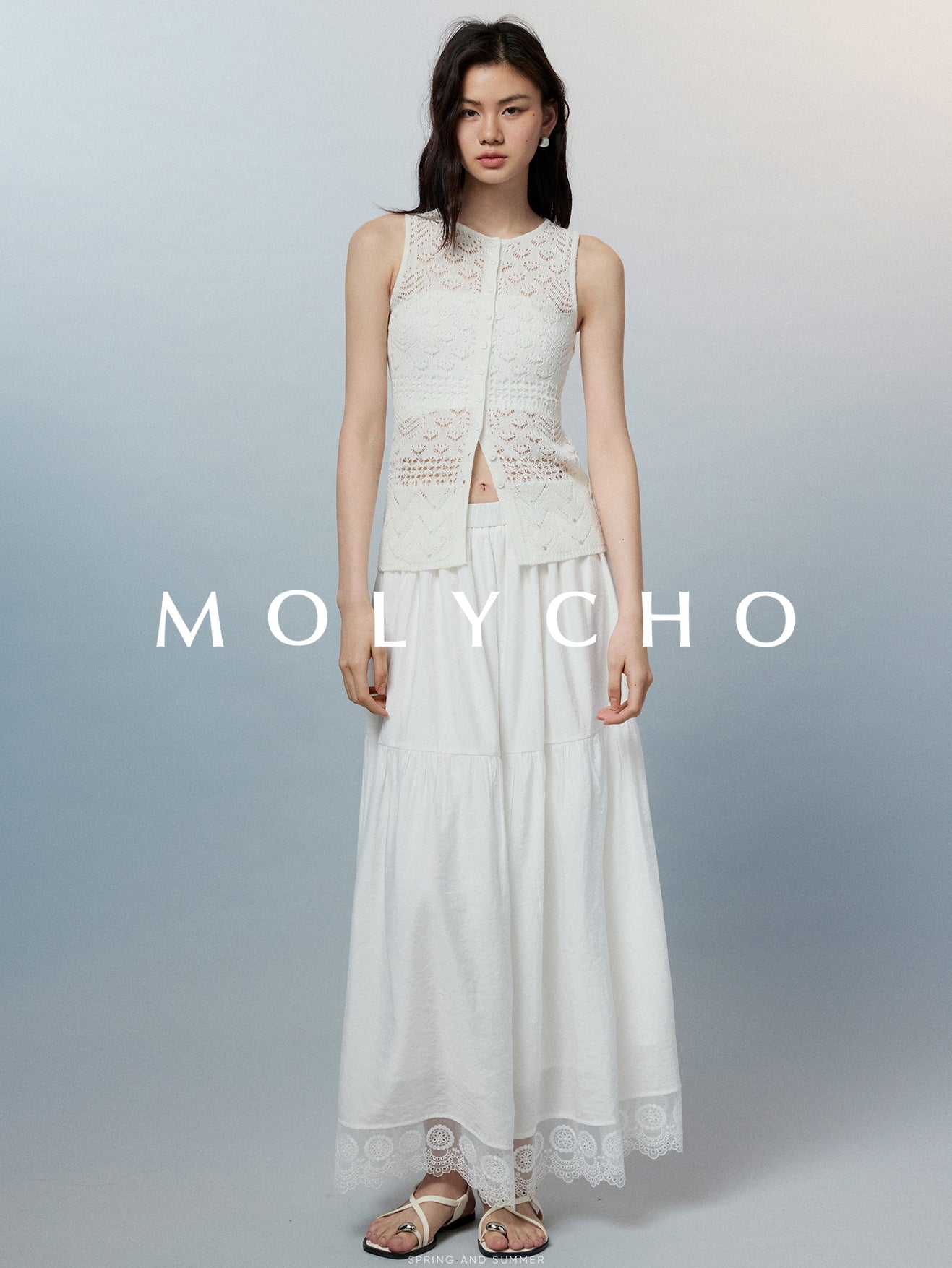 Knitted Hollow Sleeveless Tops_BDHL7433