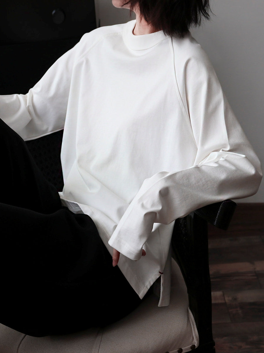 Raglan Sleeve Round Neck Tops_BDHL8103