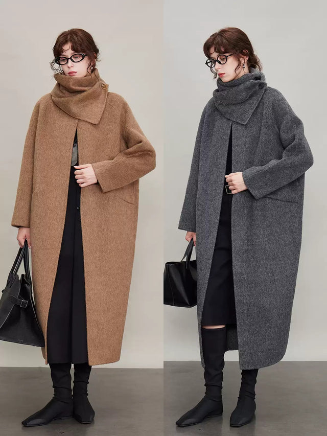 Scarf Straight Silhouette Coat_BDHL6673