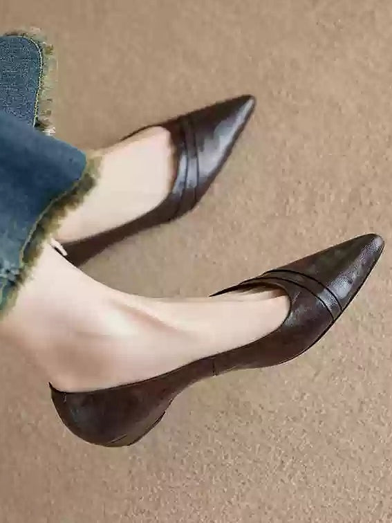 Shallow Pointed Flat Shoes_BDHL7074