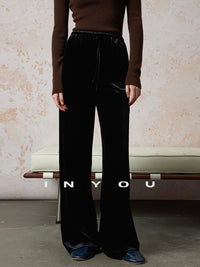 Velvet Straight Wide Leg Pants_BDHL6664