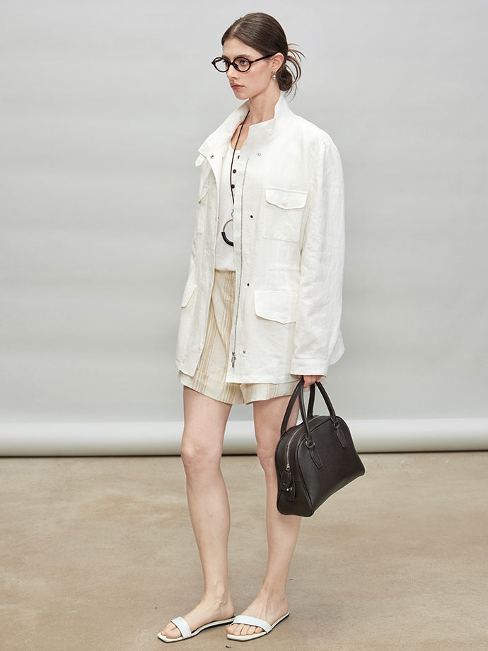 Stand-Up Collar Shirt Jacket_BDHL7278