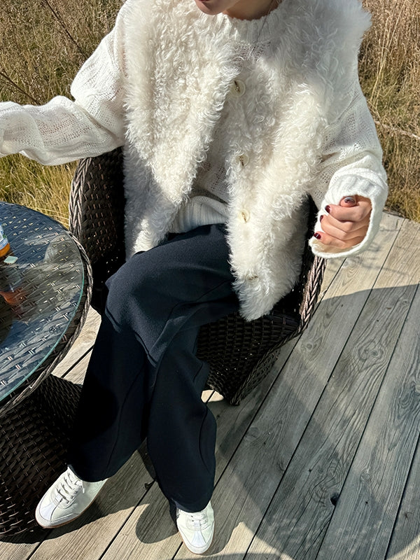 Round-Neck Fur Gilet_BDHL7919