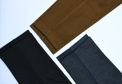 Straight cropped casual pants_BDHL5357