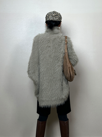 Turtleneck Shaggy Knit Tops_BDHL6916