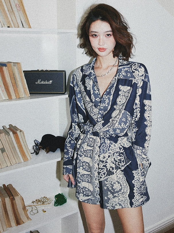 Loose-Fitting Shirt Jumpsuit Shorts_BDHL7538
