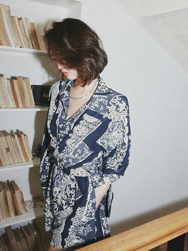 Loose-Fitting Shirt Jumpsuit Shorts_BDHL7538