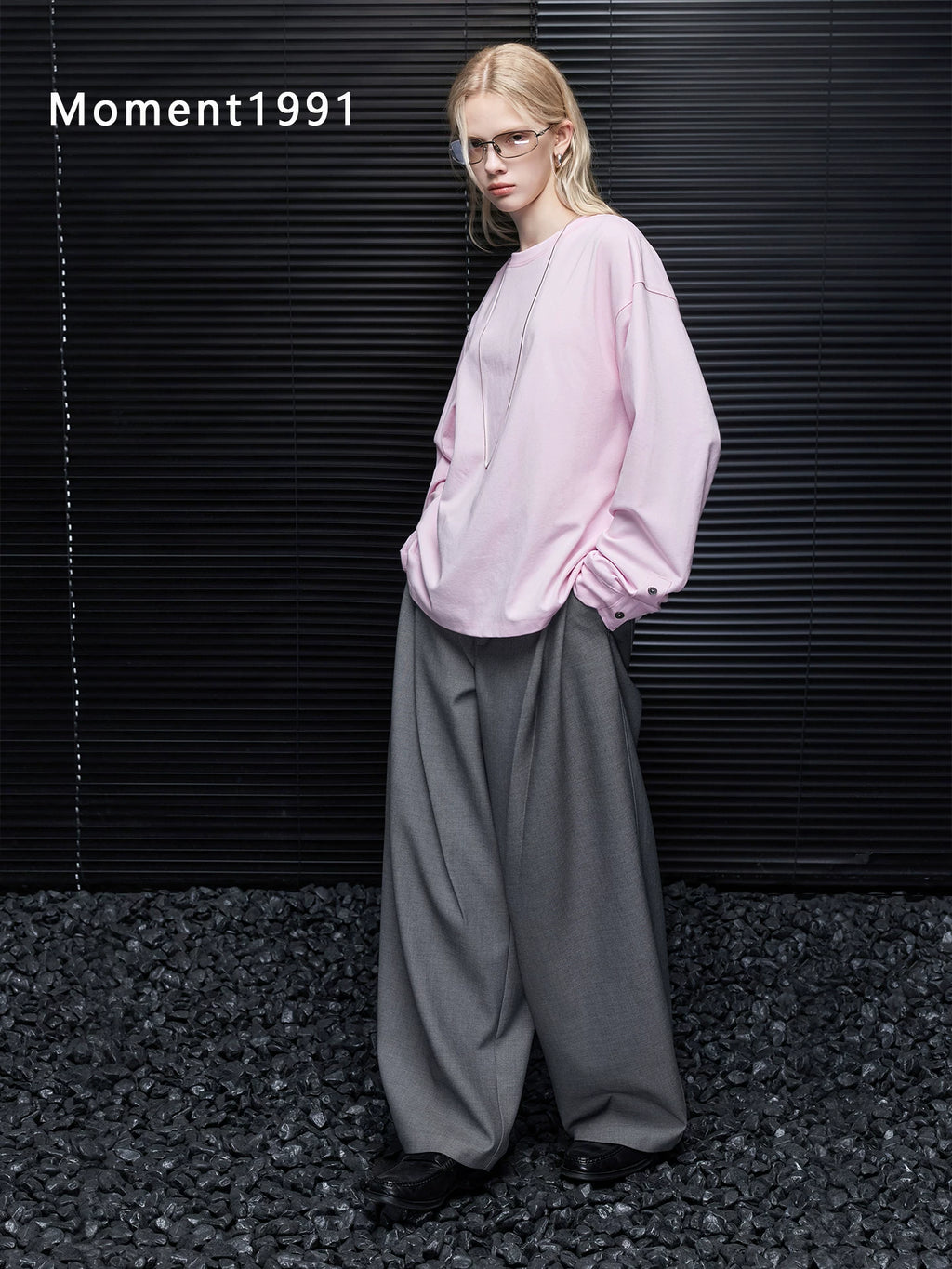 Buttoned Cuff Relaxed Long Sleeve Tee_BDHL8409