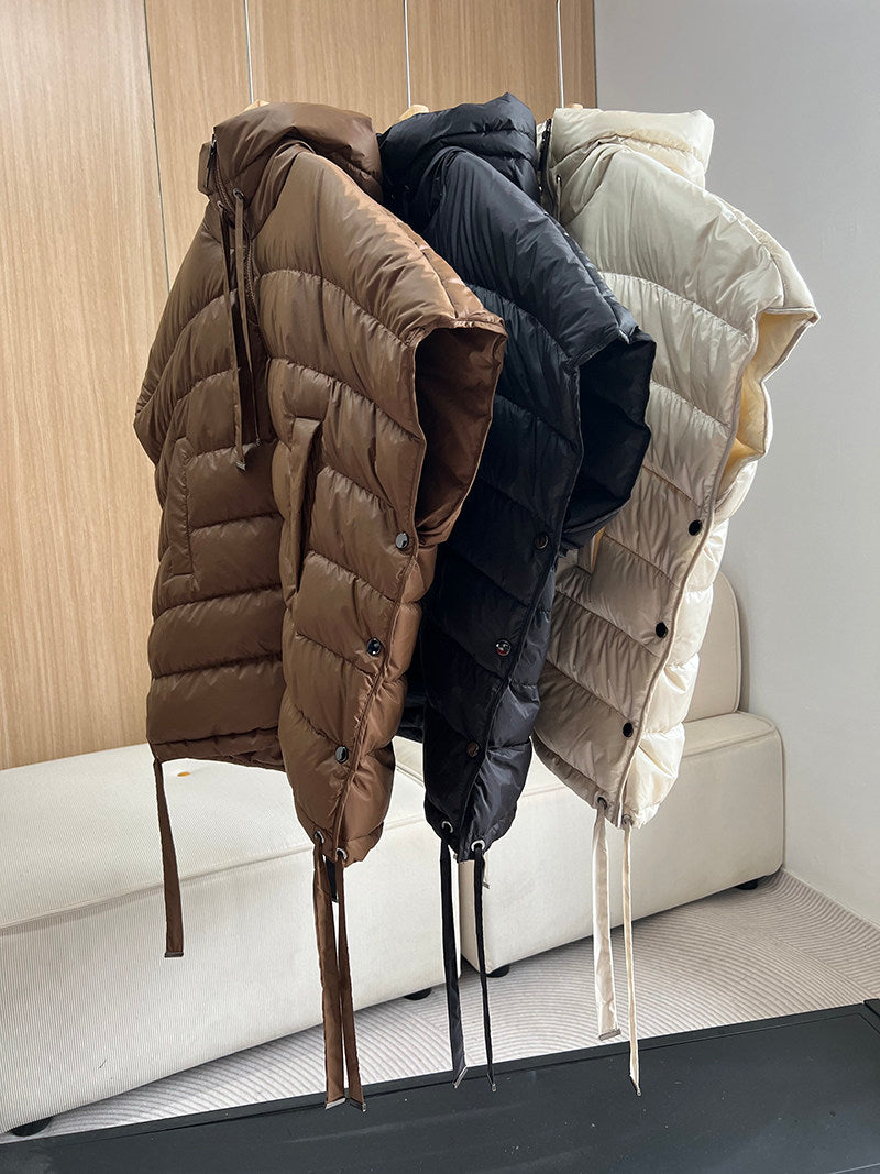 Hooded Short Down Vest_BDHL8039