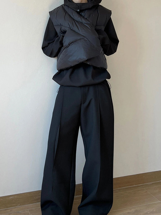 Lightweight Irregular Down Vest_BDHL8165