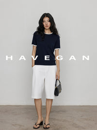 Lightweight Contrast Color Tops_BDHL7401