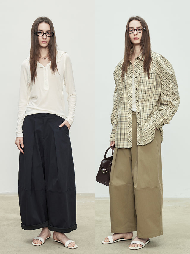 Loose-Fitting Silhouette Wide Pants_BDHL7081