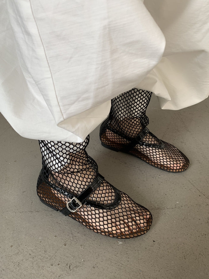 Mesh Fishnet Sandals_BDHL7460