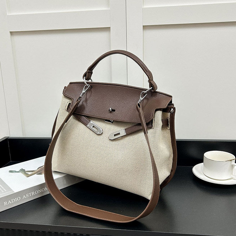 Two-Tone Flap Handbag_BDHL8445