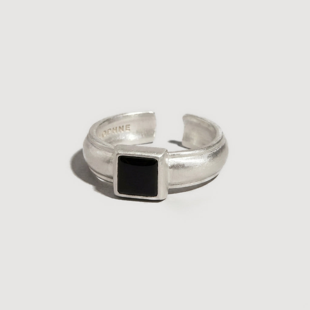 Square Stone Open Ring_BDHL8464