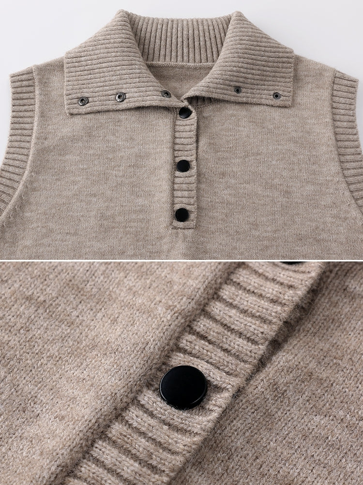 Ruffle-Trim Sleeveless Knit Vest_BDHL7708
