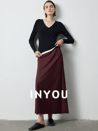 Tucked Straight Long Skirt_BDHL6387