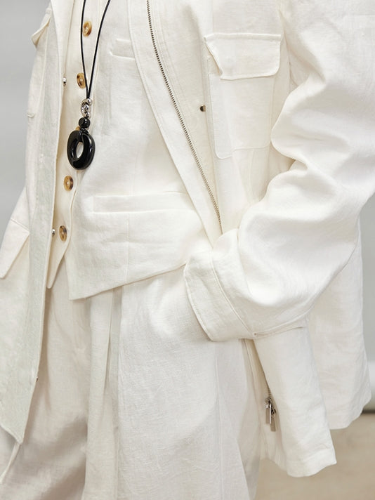 Stand-Up Collar Shirt Jacket_BDHL7278