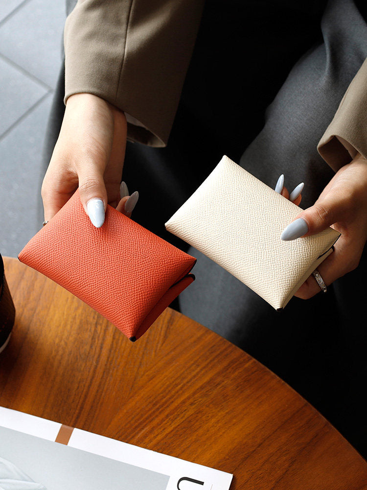 Pebbled Leather Snap Card Pouch_BDHL8420