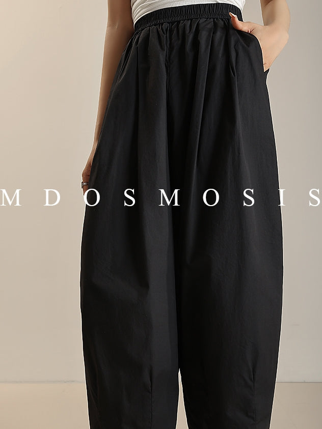 Elastic Waist Balloon Pants_BDHL7514