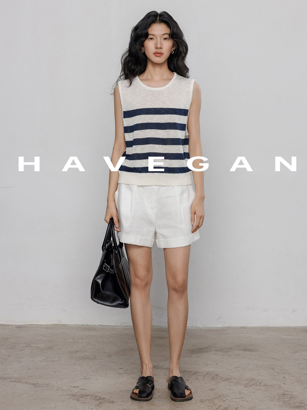 Round Neck Sleeveless Tops_BDHL7233