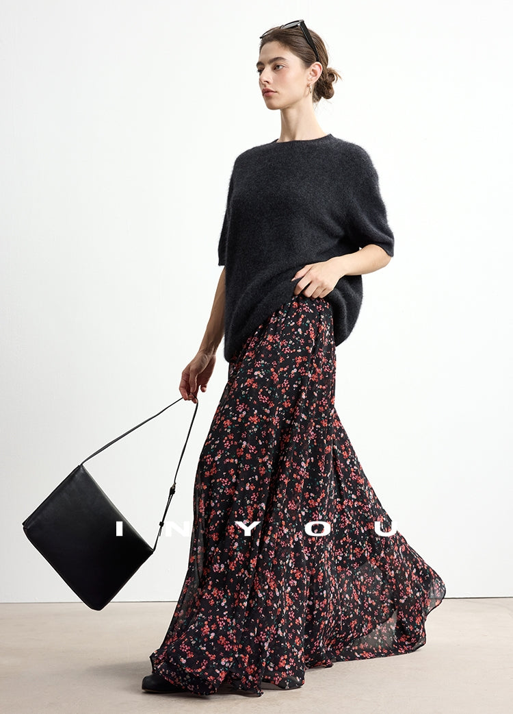 Print Design Loose-Fit Maxi Skirt_BDHL7750