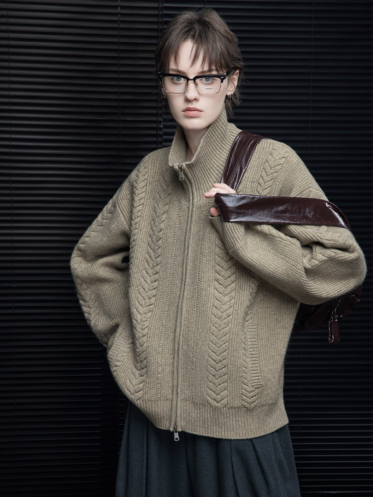 Double-Zip Knit Cardigan_BDHL7878