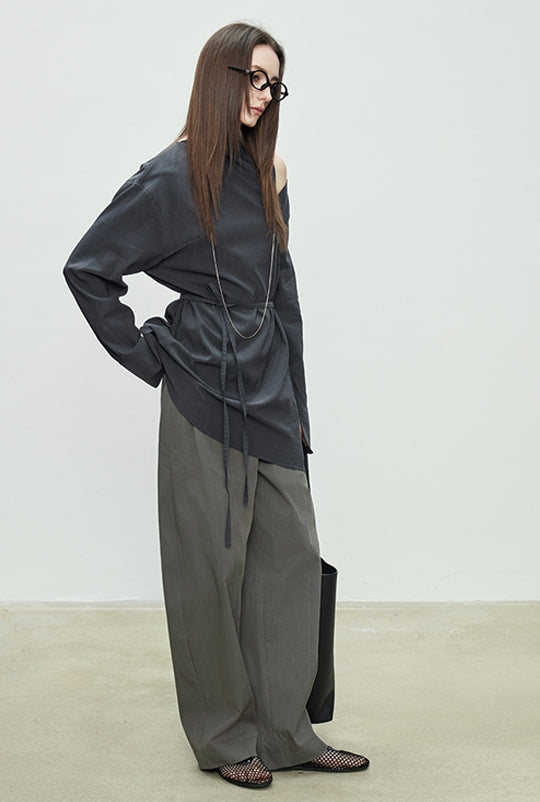 Simple Design Wide Pants_BDHL7103