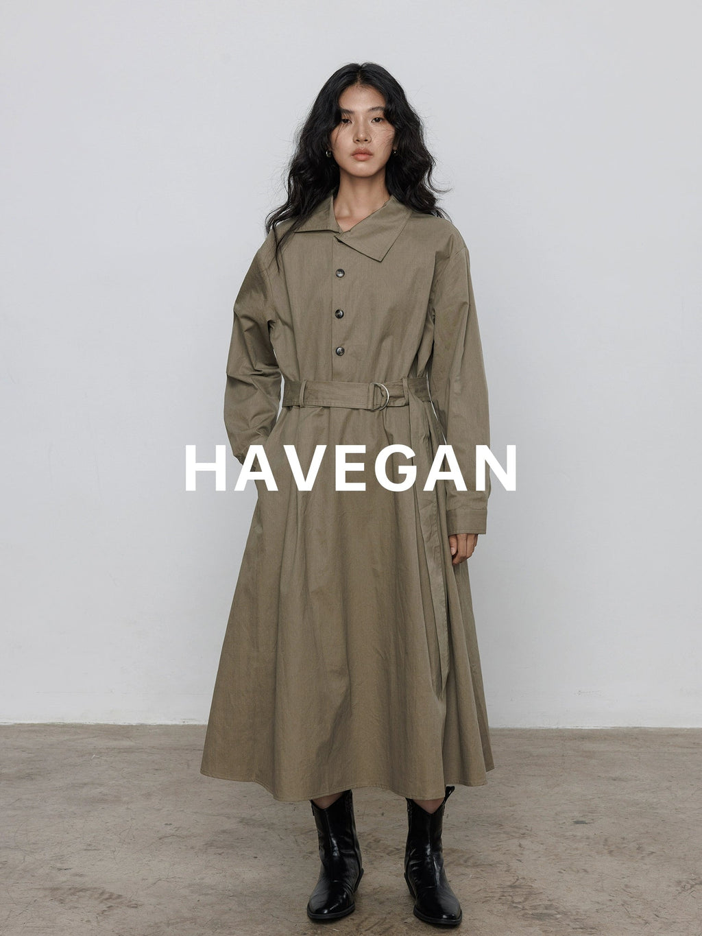 Waist-Belt Shirt Dress_BDHL7712