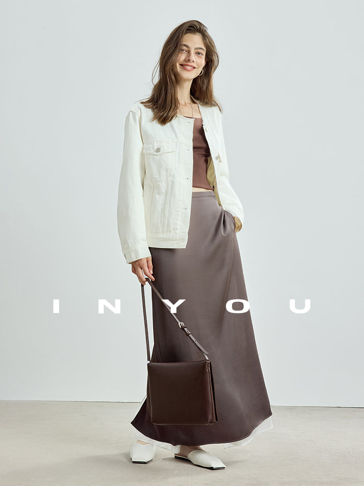 Double-Layer Back Slit Skirt_BDHL7718