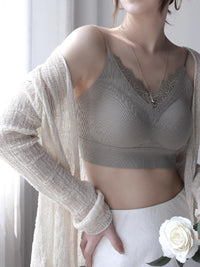 Knitted Cardigan And Lace Camisole Set_BDHL7414