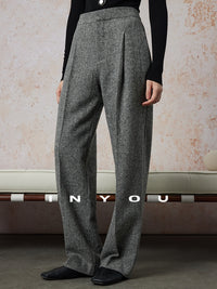 Retro Collarless Jacket Or Wide Pants_BDHL6665