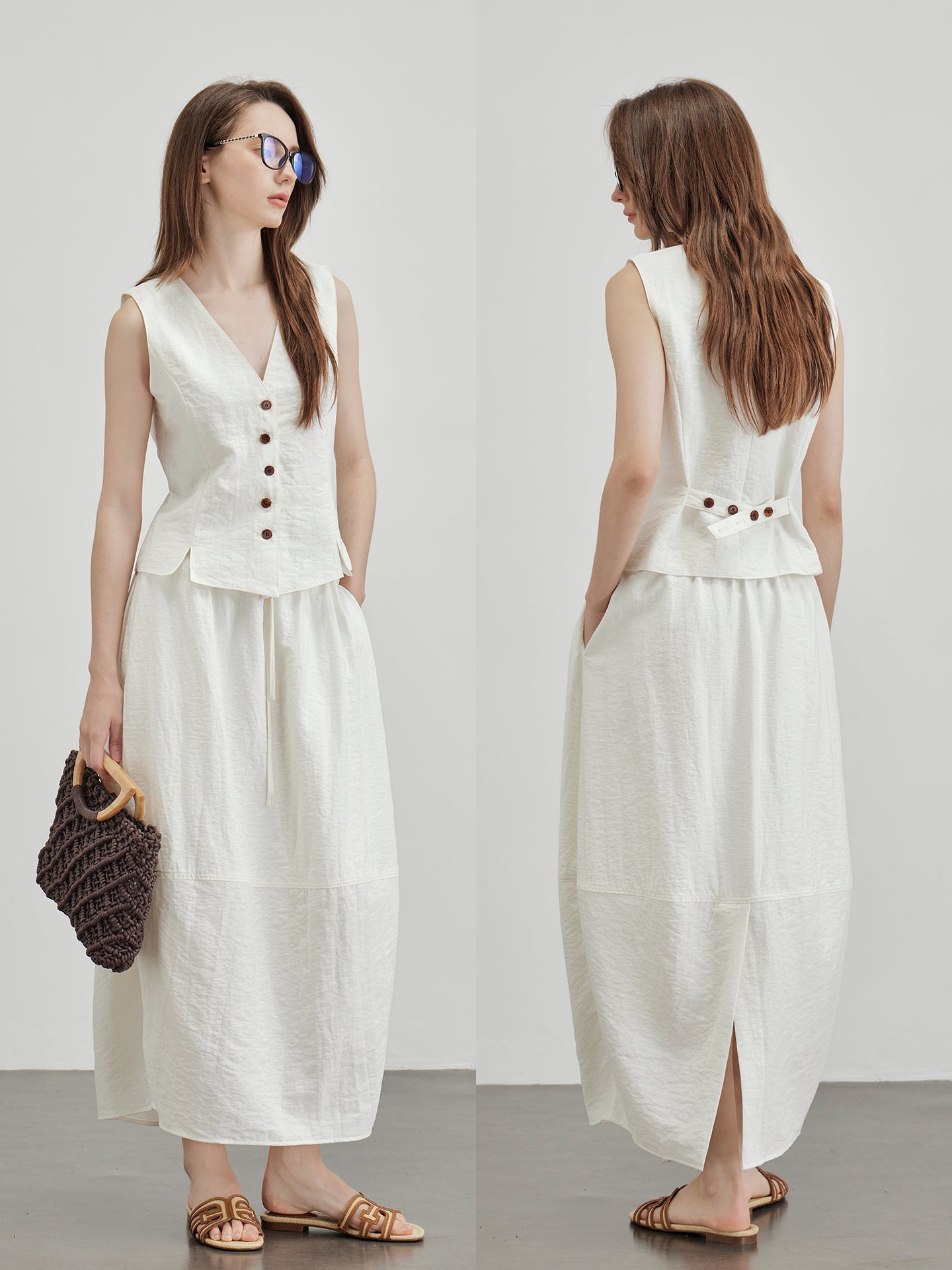 V-Neck Vest Or Bud Skirt_BDHL7600