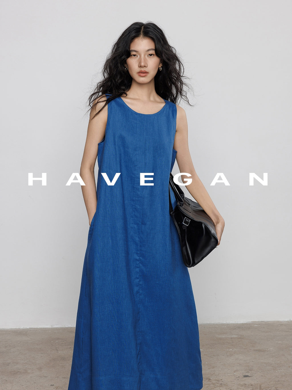 Round Neck Sleeveless Dress_BDHL7585