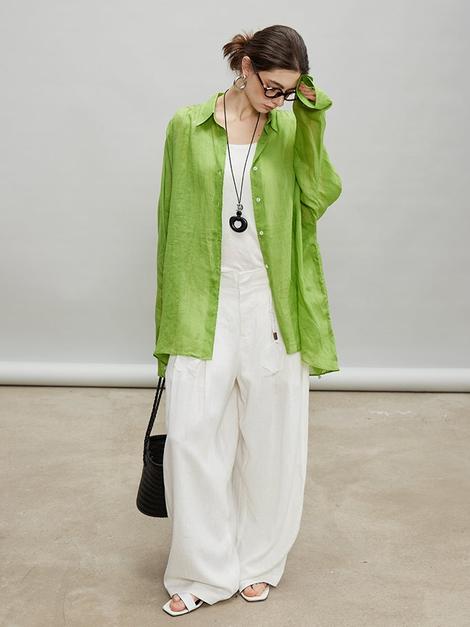 Slightly Transparent Wide Shirt_BDHL7199
