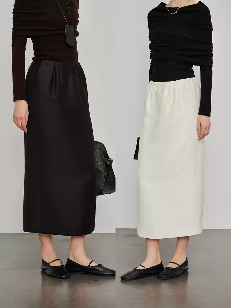 Slim Straight Slit Long Skirt_BDHL6464