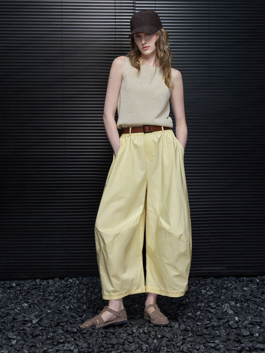 Balloon Wide-Leg Casual Pants_BDHL8350
