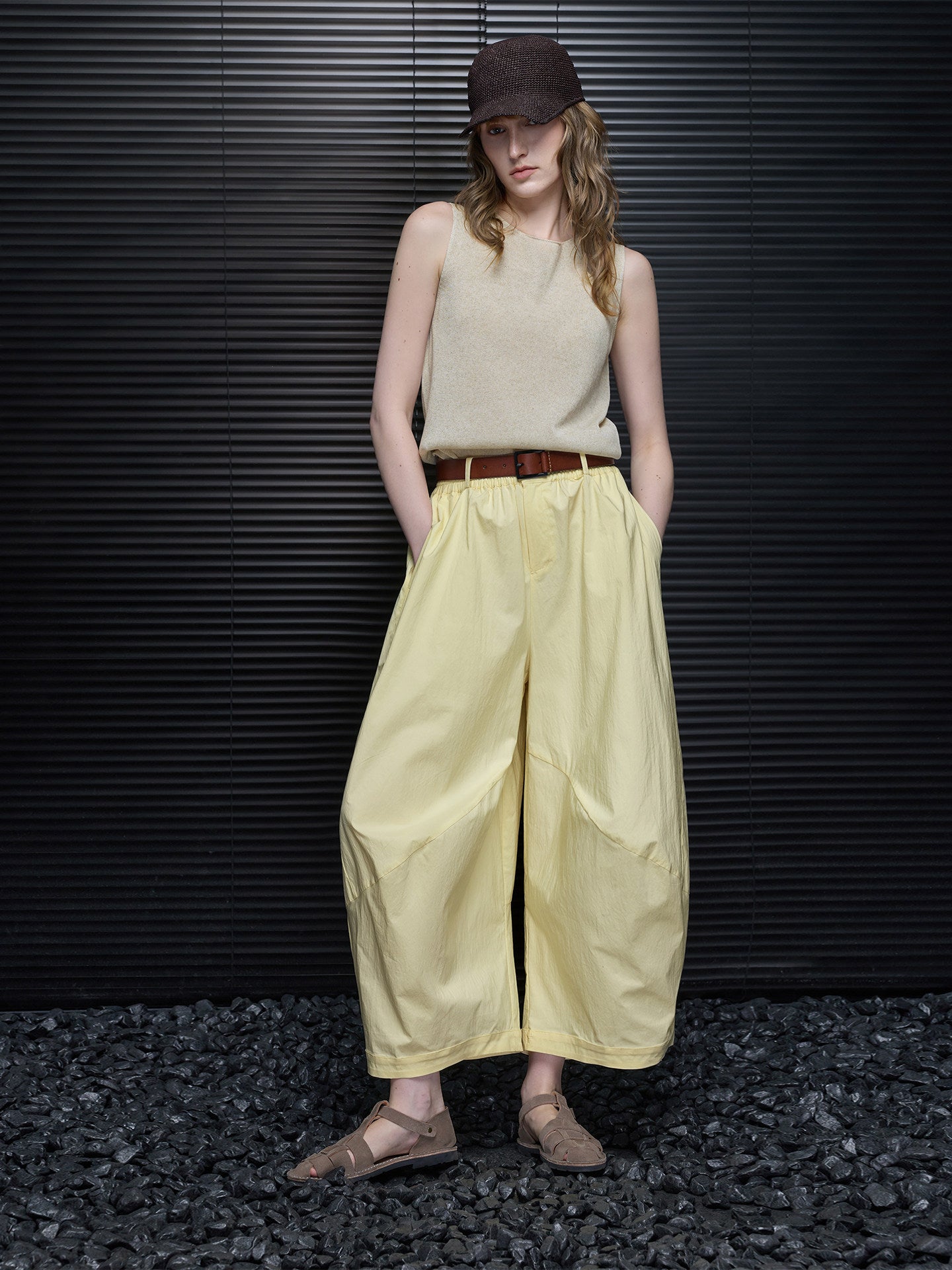 Balloon Wide-Leg Casual Pants_BDHL8350