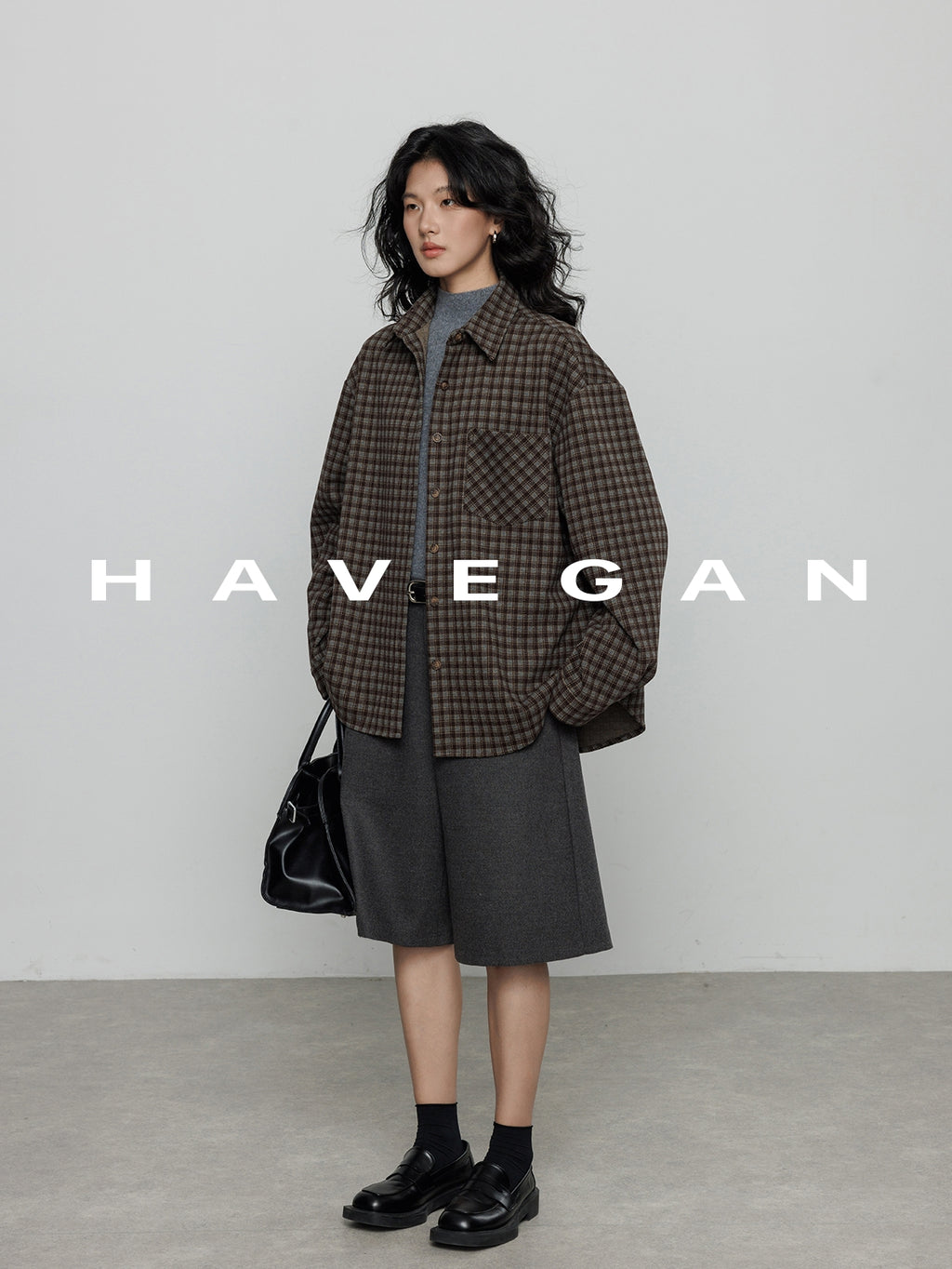 格紋磨毛棉襯衫_BDHL7960