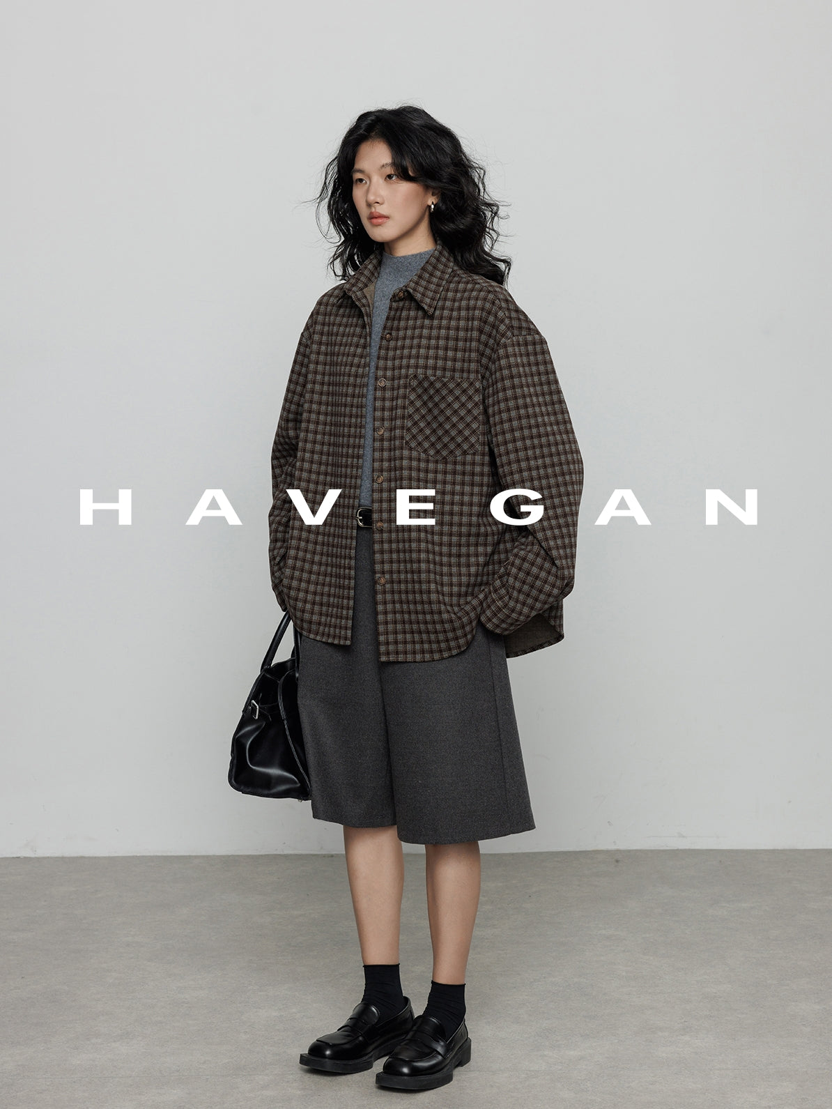 格紋磨毛棉襯衫_BDHL7960