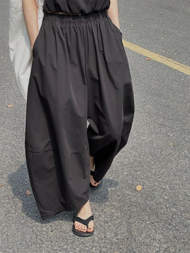 Curved Loose-Fitting Carrot Pants_BDHL7525