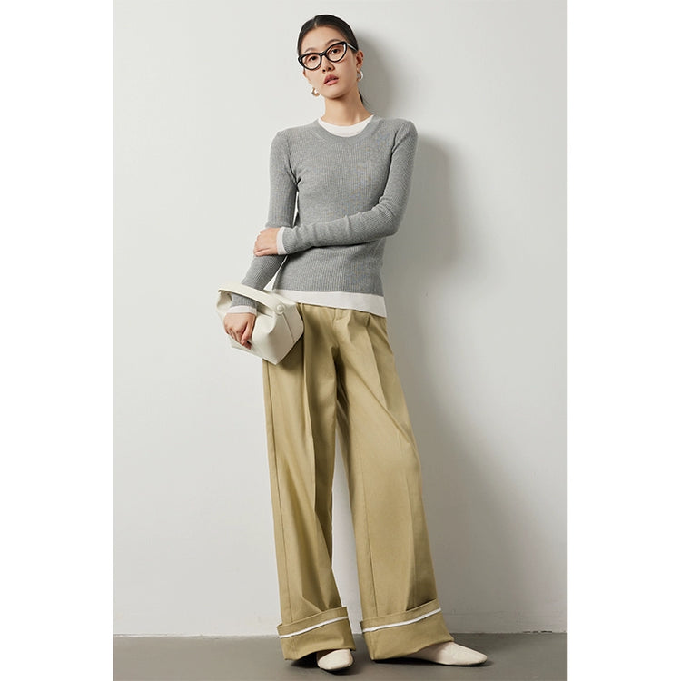 Floor length straight wide leg pants_BDHL5515